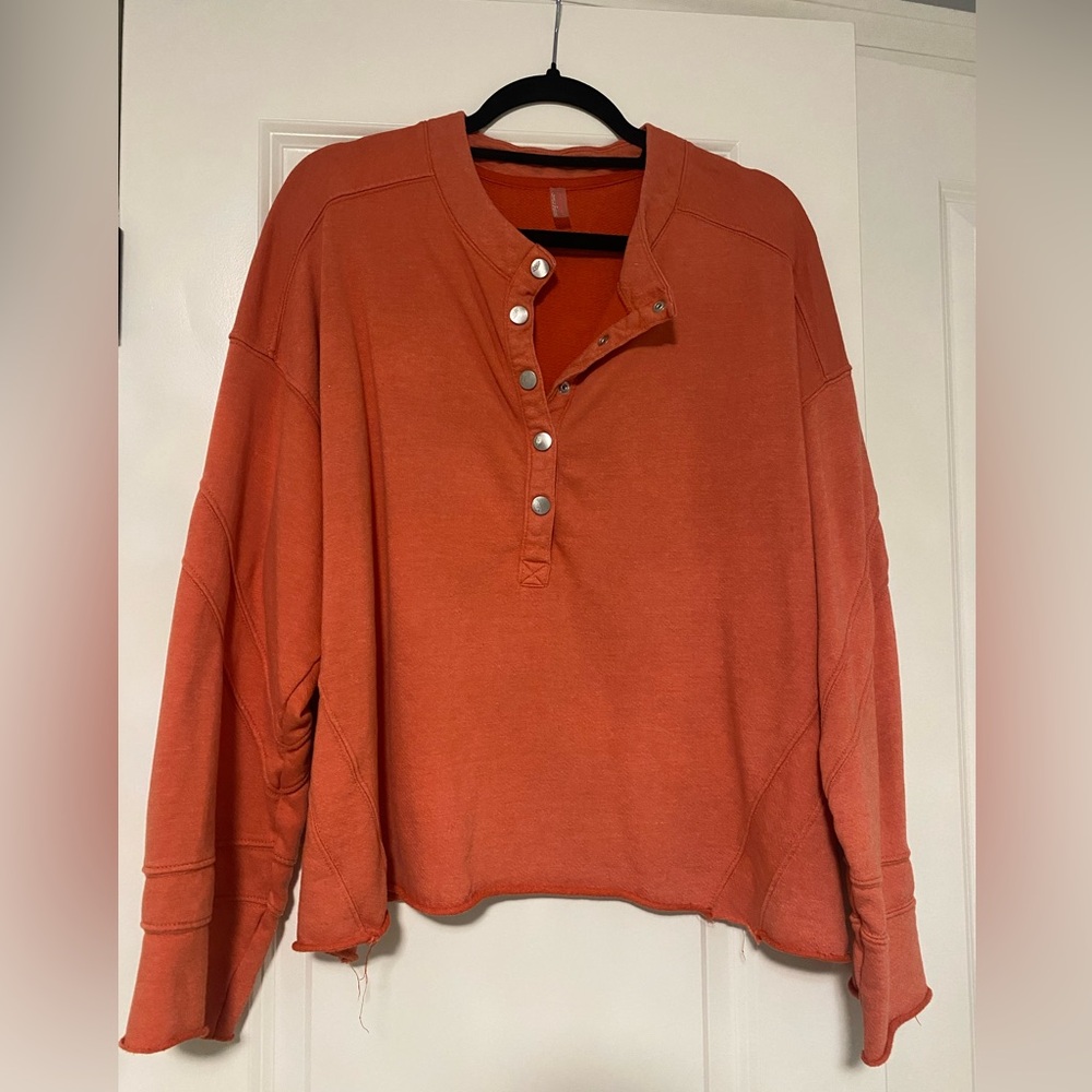 Free People Movement Button Up Sweatshirt